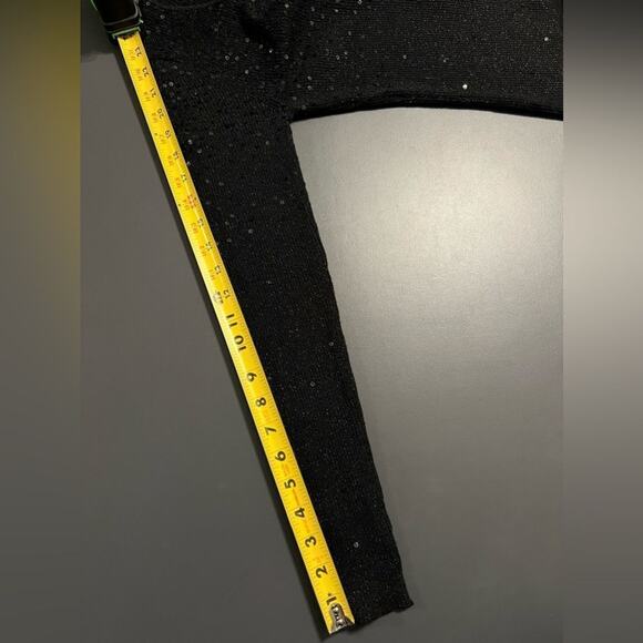 Lauren Michelle Ombré Sequined Sweater Black Sz Small - Picture 15 of 15